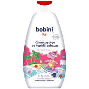 Bobini Fun Kolorowy płyn do kąpieli i zabawy – różowa woda 500 ml