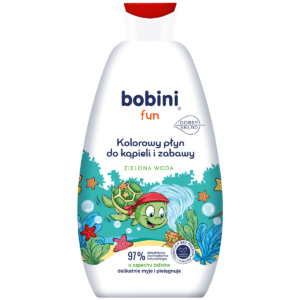 Bobini Fun Kolorowy płyn do kąpieli i zabawy – zielona woda 500 ml