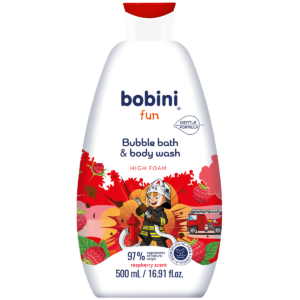 Bubble bath & body wash - high foam - raspberry scent 500 ml