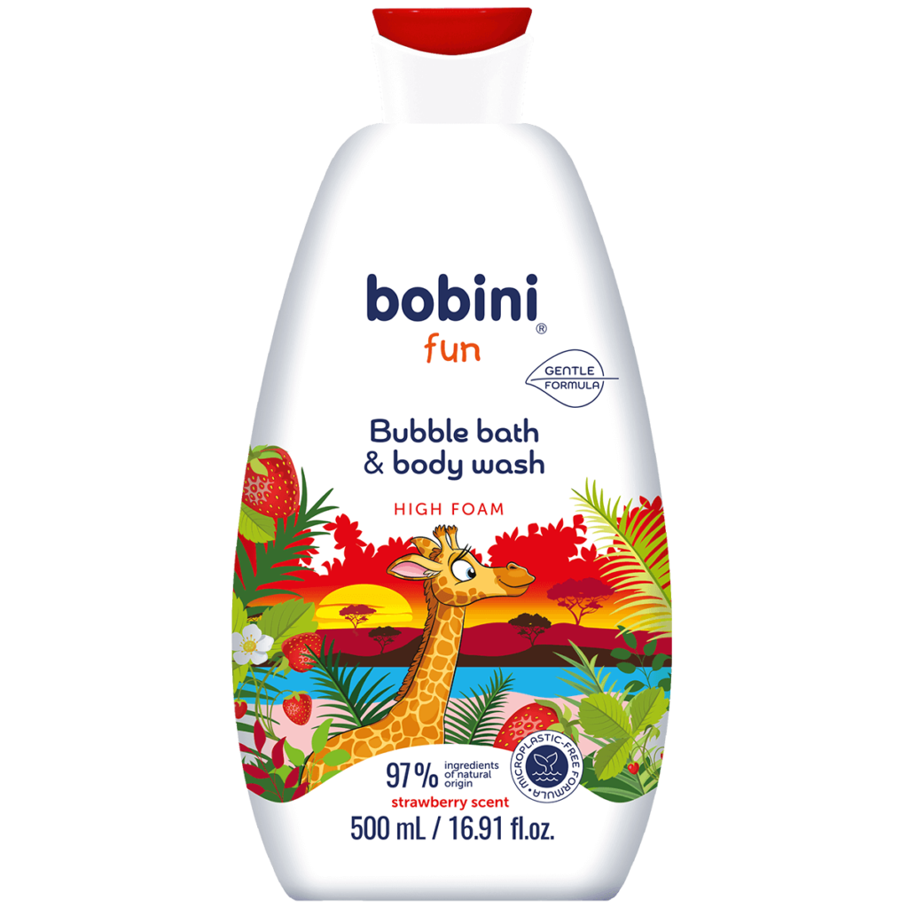 Bubble bath & body wash - high foam - strawberry scent 500 ml
